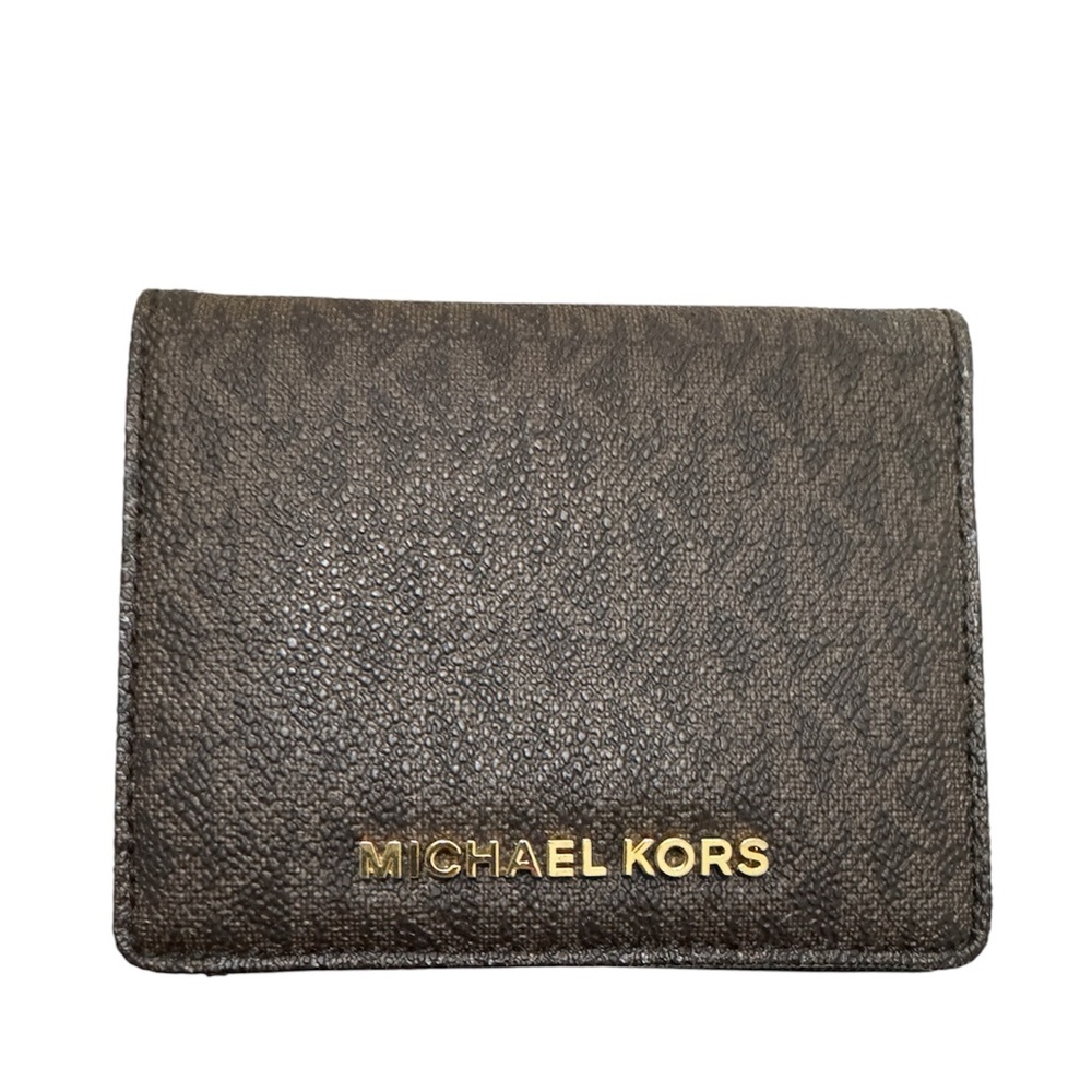 Michael Kors Jet Set Small Signature Logo Snap-Front Wallet